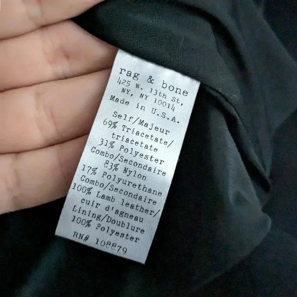 Rag & Bone Two Tone Leather Trim Tank Top - Picture 5 of 8